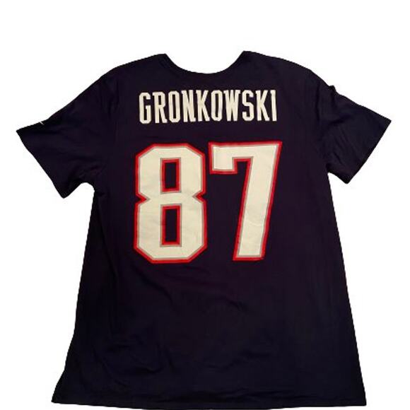Nike NFL New England Patriots Men's XL Rob Gronkowski Jersey Graphic T-shirt - Picture 1 of 6
